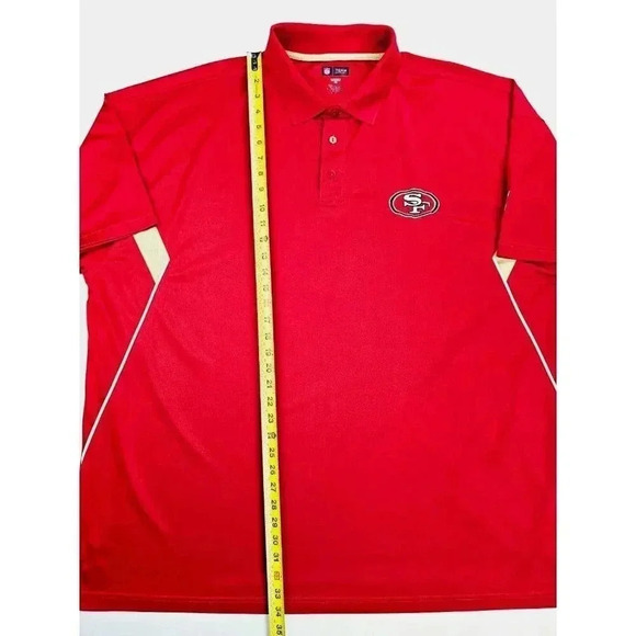 NFL Team Apparel Size 4XL Men's San Francisco 49ers Red Short Sleeve Logo Polo - Picture 9 of 9